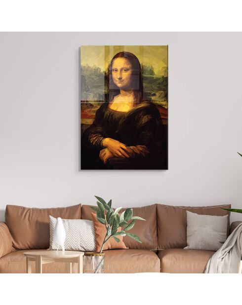 Stampa su vetro Riproduzione La Gioconda multicolore - 70x100cm
