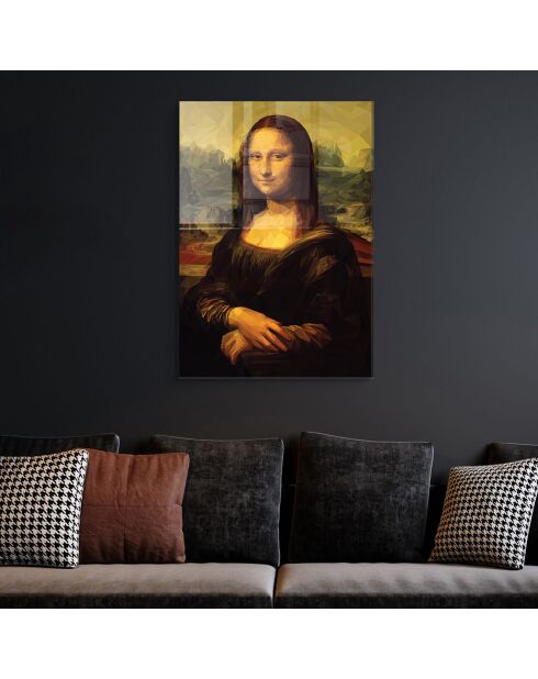 Stampa su vetro Riproduzione La Gioconda multicolore - 70x100cm