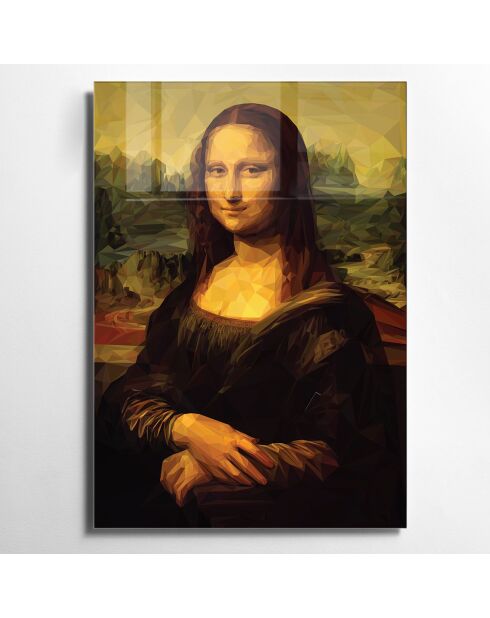 Stampa su vetro Riproduzione La Gioconda multicolore - 70x100cm
