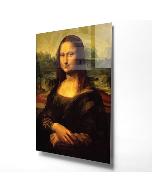 Stampa su vetro Riproduzione La Gioconda multicolore - 70x100cm