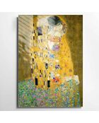 Impression sur verre Reproduction Klimt Le Baiser multicolore - 50x70cm