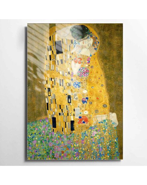 Glasdruck Reproduktion Klimt The Multicolor Kiss - 50x70cm