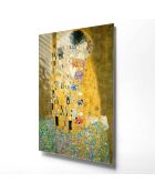 Impression sur verre Reproduction Klimt Le Baiser multicolore - 50x70cm