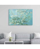 Impression sur verre Reproduction Van Gogh - Amandier en fleurs multicolore - 50x70cm