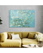 Impression sur verre Reproduction Van Gogh - Amandier en fleurs multicolore - 50x70cm