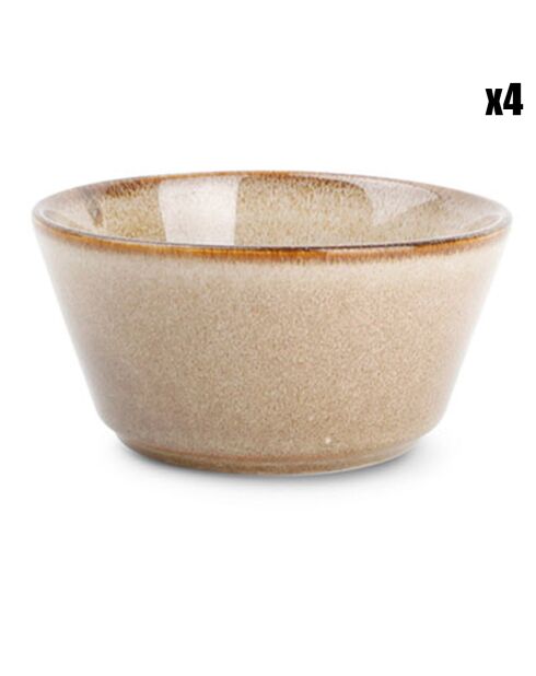 4 Bols Element brun - D.10 cm