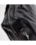 Borsa da weekend Claude in pelle nera - 49x30x20 cm