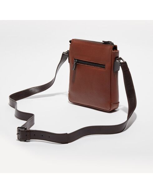 Sacoche en Cuir Giorgio marron - 20x23x4 cm