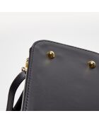 Sac à main/Sac à dos en Cuir Elena noir - 20x21x12 cm