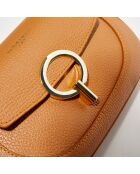 Sac bandoulière en Cuir Nour camel - 20x14x5 cm