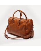 Sac week-end en Cuir Claude camel - 49x30x20 cm