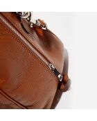 Sac week-end en Cuir Claude camel - 49x30x20 cm