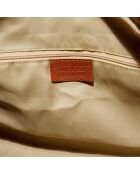 Sac week-end en Cuir Claude camel - 49x30x20 cm