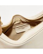 Gebroken witte Tiva leren schoudertas - 23,5x13,5x6,5 cm