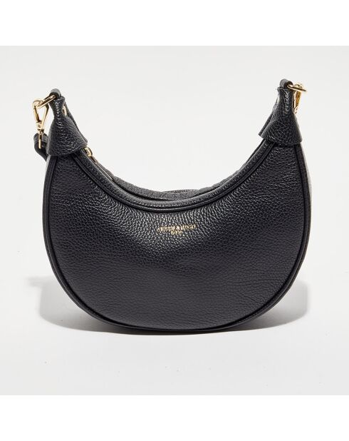 Bandolera de piel negra Tiva - 23,5x13,5x6,5 cm