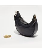 Bandolera de piel negra Tiva - 23,5x13,5x6,5 cm