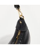 Bandolera de piel negra Tiva - 23,5x13,5x6,5 cm