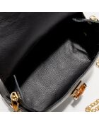 Sac bandoulière en Cuir Brise noir - 16x10x9 cm