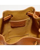 Mini Livy Beuteltasche aus Leder, Camel, 18 x 21,5 x 11 cm