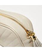 Sac bandoulière en Cuir Nat beige - 20x15x6 cm