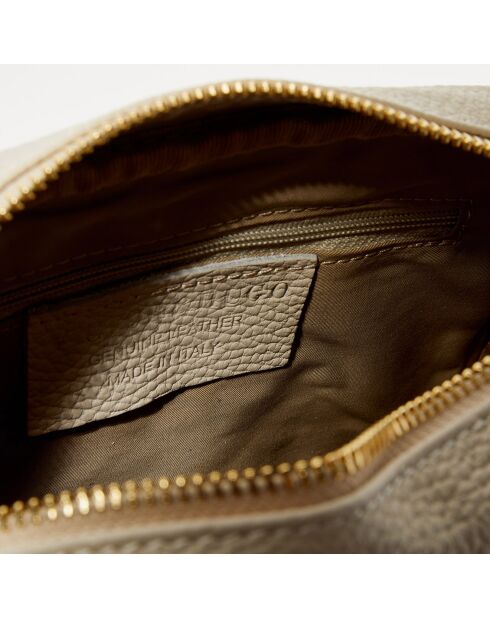 Sac bandoulière en Cuir Nat beige - 20x15x6 cm