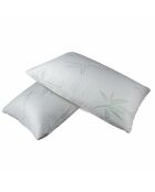 2 protectores de almohada de bambú impermeables blancos