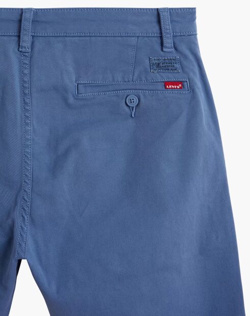 Pantalon Chino en Coton Regular Fit bleu