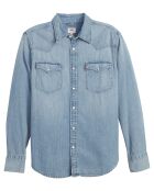 Chemise en Coton & Chanvre Barstow Western Standard bleu clair