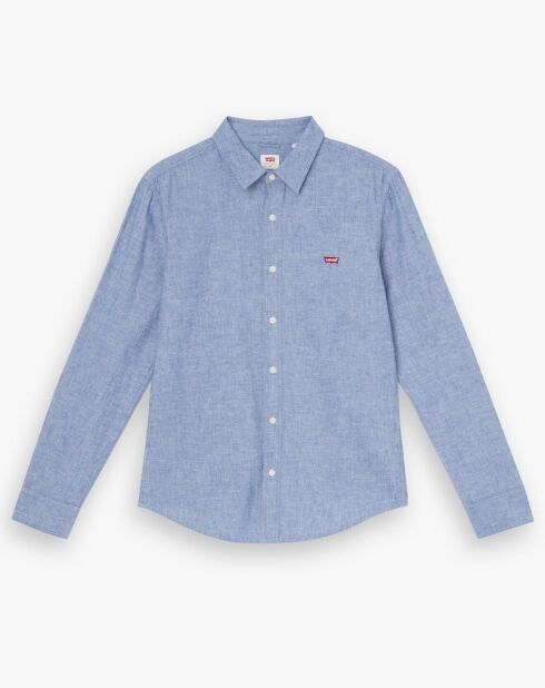 Chemise en Coton Slim Battery bleue