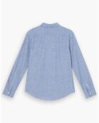 Chemise en Coton Slim Battery bleue