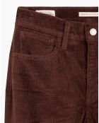 Pantalon en Velours côtelé 724 High Rise  marron