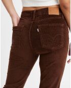 Pantalon en Velours côtelé 724 High Rise  marron