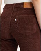 Pantalon en Velours côtelé 724 High Rise  marron