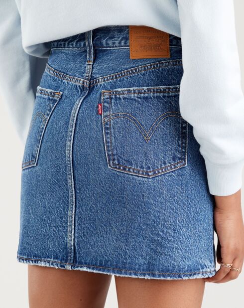 Jupe en jean courte Decon Iconic bleu foncé