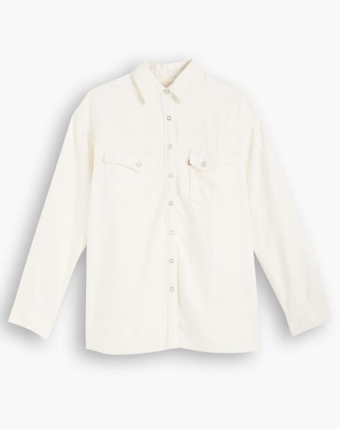 Chemise en Coton & Chanvre Dorsey XL oversize Western écrue