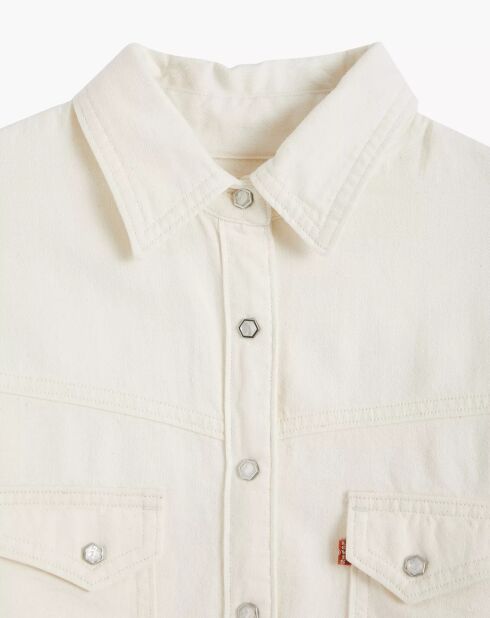 Chemise en Coton & Chanvre Dorsey XL oversize Western écrue