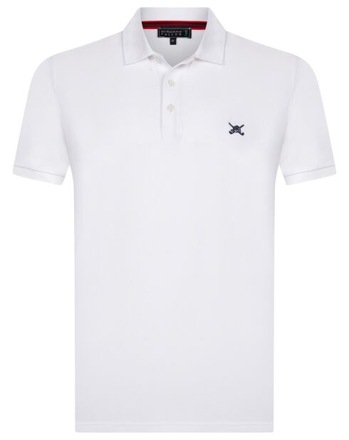 Polo manches courtes blanc/écru