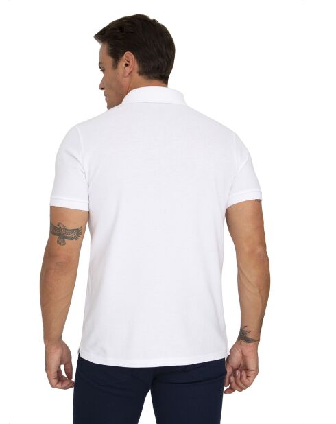 Polo manches courtes blanc/écru