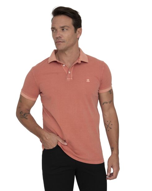 Polo manches courtes Garment corail
