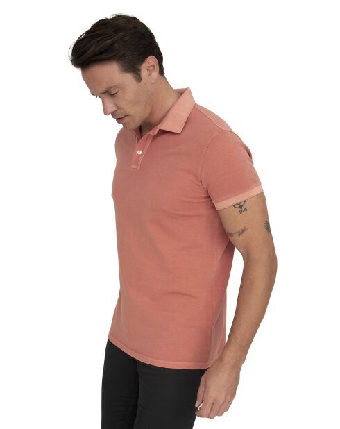 Polo manches courtes Garment corail