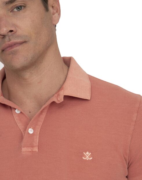Polo manches courtes Garment corail