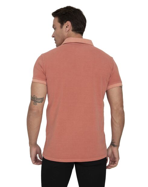 Polo manches courtes Garment corail