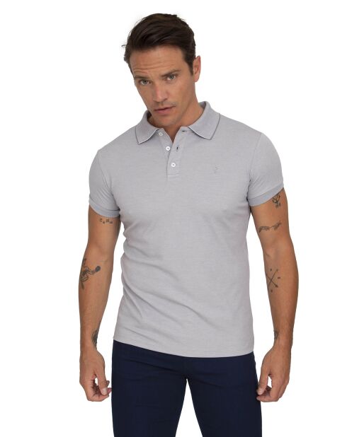 Polo manches courtes Interlok gris clair