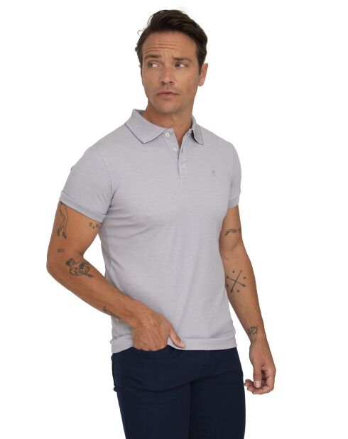 Polo manches courtes Interlok gris clair