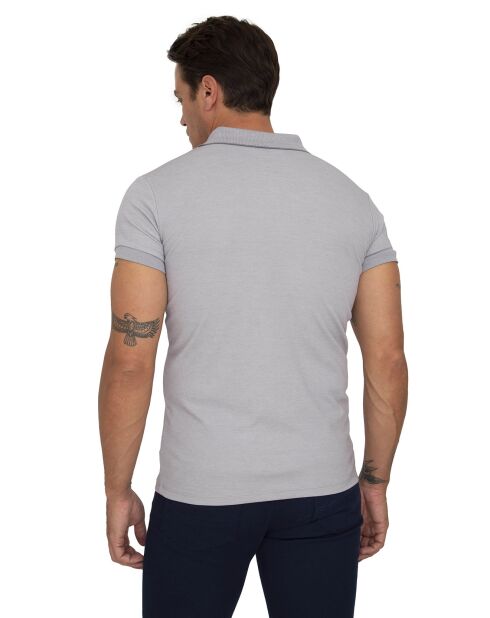 Polo manches courtes Interlok gris clair