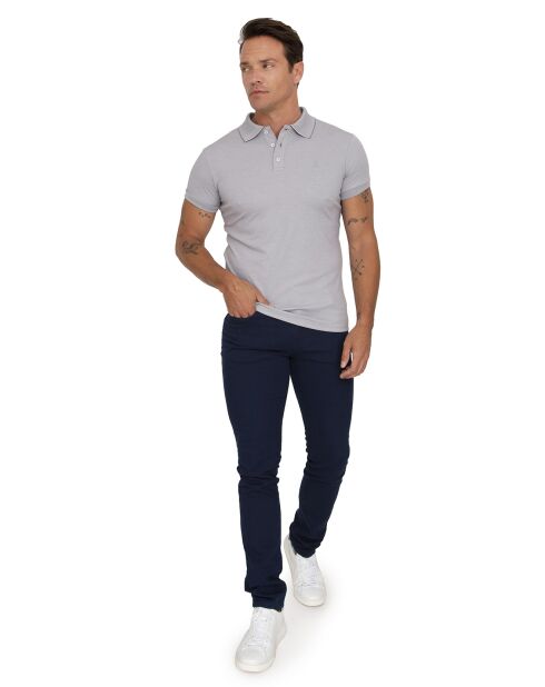 Polo manches courtes Interlok gris clair