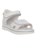 Sandalias Eleo de piel blanca/rosa