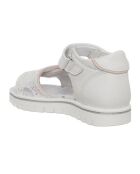 Sandalias Eleo de piel blanca/rosa