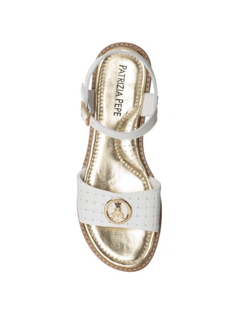Witte leren sandalen Cipria