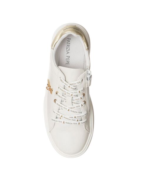 Sneakers en Cuir Off blanc cassé